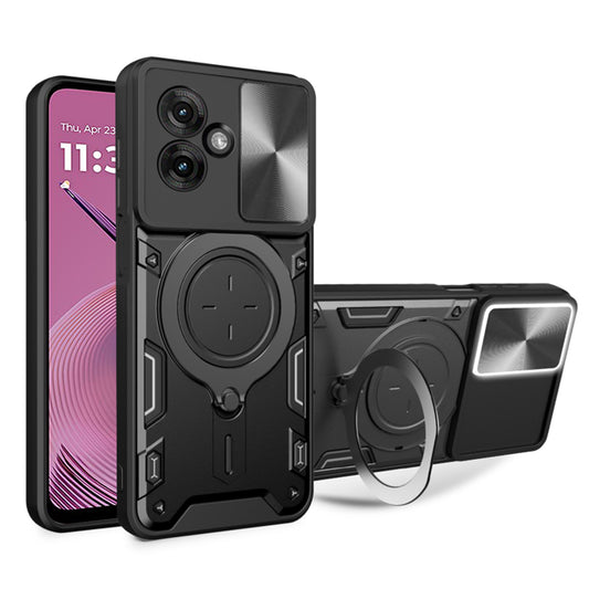 Hülle für Motorola Moto G55, Techsuit, CamGuard Pro, Schwarz
