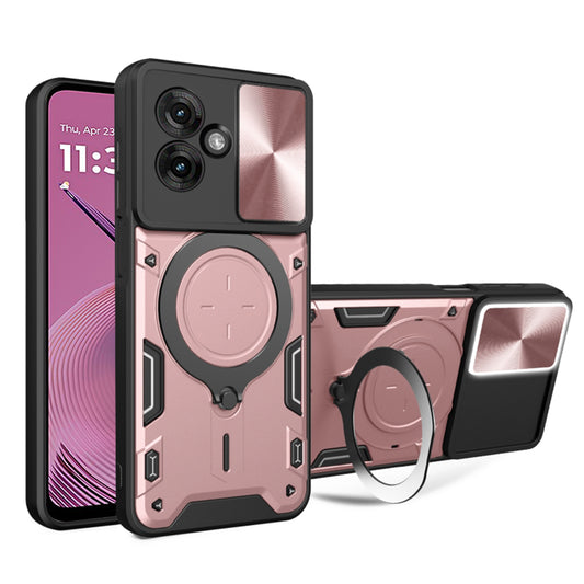 Hülle für Motorola Moto G55, Techsuit, CamGuard Pro, Roségold