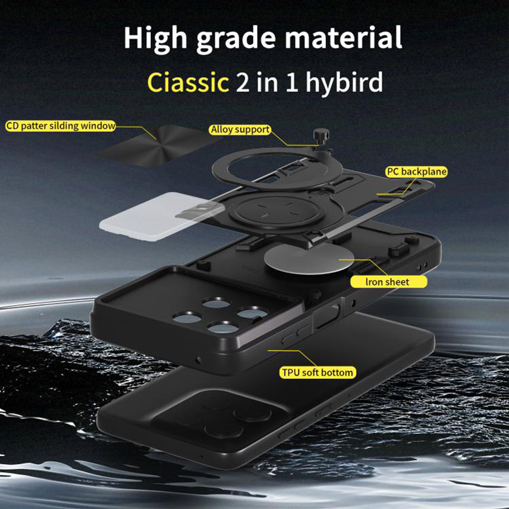 Hülle für Motorola Moto G56, Techsuit, CamGuard Pro, Schwarz