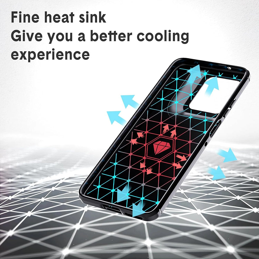 Hülle für Motorola Moto G67 Power / G57 Power, Techsuit, Carbon, Schwarz