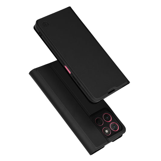 Hülle für Motorola Moto G67 Power / G57 Power, Techsuit, Magskin Book, Schwarz