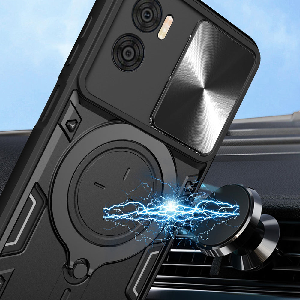 Hülle für Motorola Moto G72, Techsuit, CamGuard Pro, Schwarz