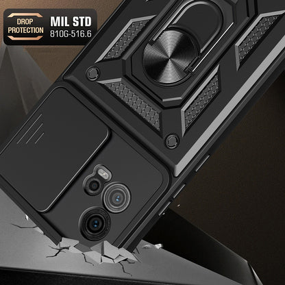 Hülle für Motorola Moto G72, Techsuit, CamShield, Schwarz