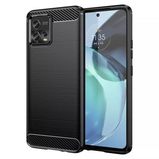 Case for Motorola Moto G72, Techsuit, Carbon, Black