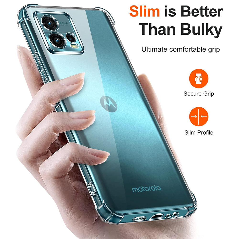 Hülle für Motorola Moto G72, Techsuit, stoßfest klar, transparent