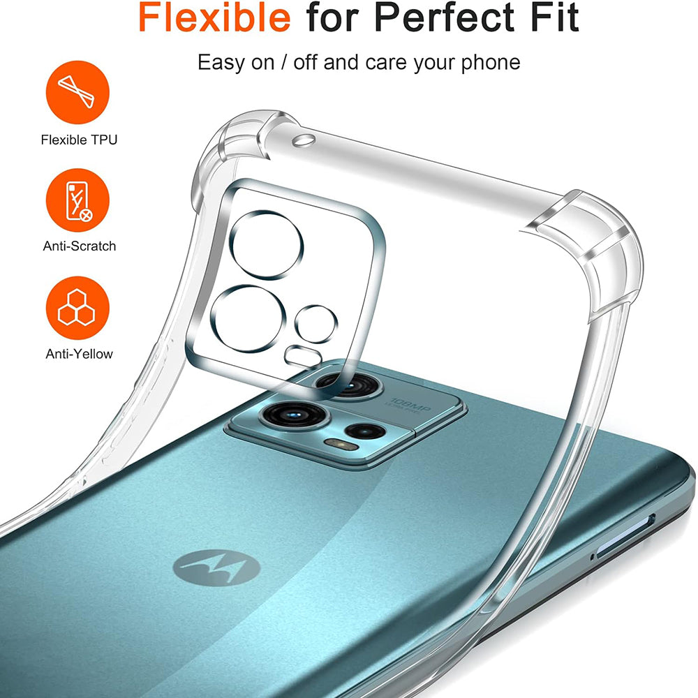 Hülle für Motorola Moto G72, Techsuit, stoßfest klar, transparent
