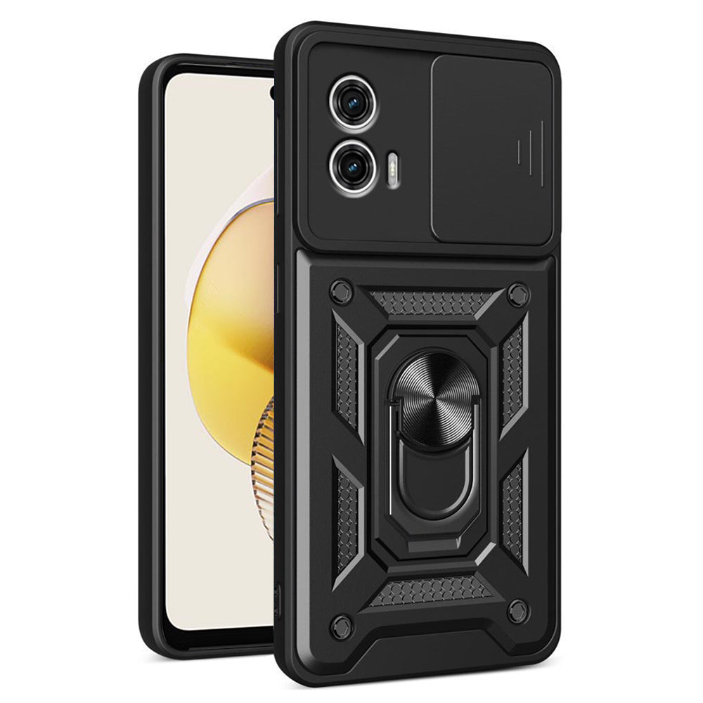 Hülle für Motorola Moto G73, Techsuit, CamShield, Schwarz