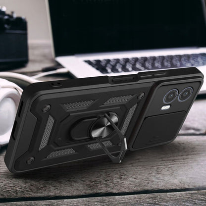 Hülle für Motorola Moto G73, Techsuit, CamShield, Schwarz