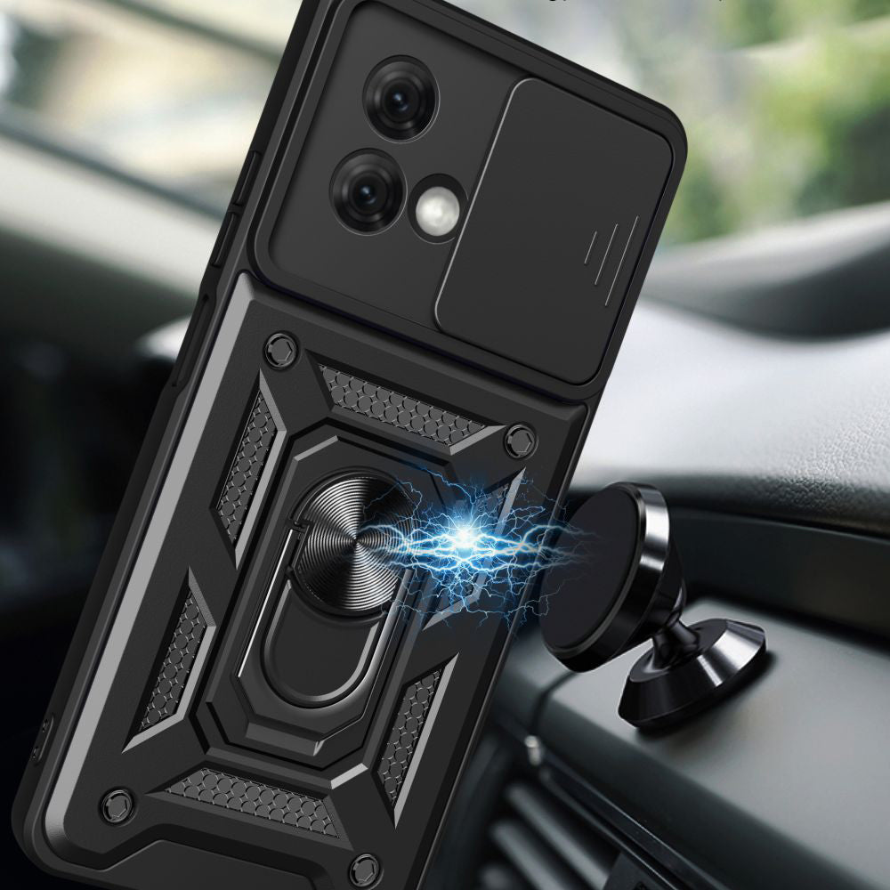 Hülle für Motorola Moto G84, Techsuit, CamShield, Schwarz