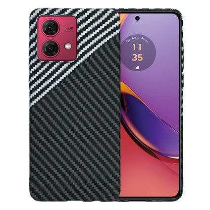 Hülle für Motorola Moto G84, Techsuit, Carbonite FiberShell, Schwarz Grau