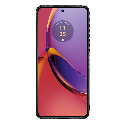 Hülle für Motorola Moto G84, Techsuit, Carbonite FiberShell, Schwarz Grau