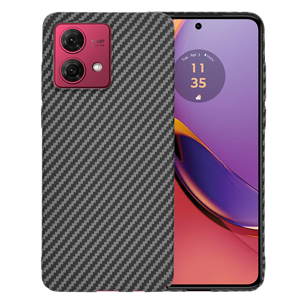 Hülle für Motorola Moto G84, Techsuit, Carbonite FiberShell, Schwarz