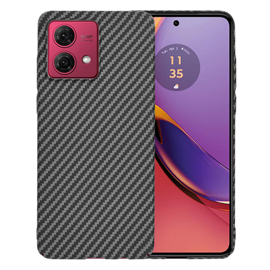 Hülle für Motorola Moto G84, Techsuit, Carbonite FiberShell, Schwarz