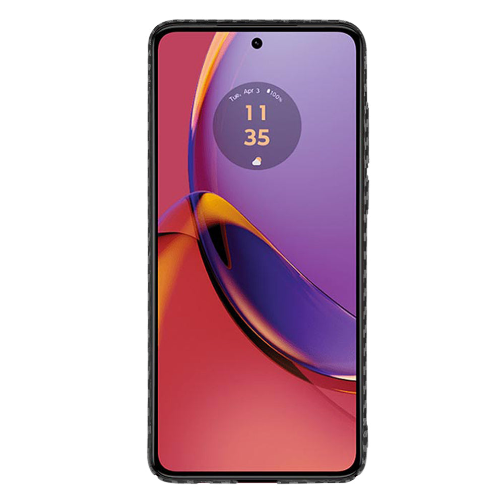 Hülle für Motorola Moto G84, Techsuit, Carbonite FiberShell, Schwarz