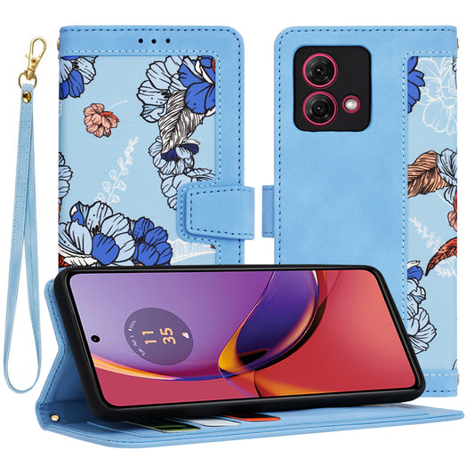 Hülle für Motorola Moto G84, Techsuit, FlipCraft, Blau