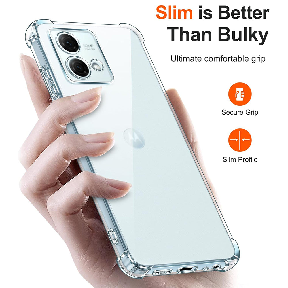 Hülle für Motorola Moto G84, Techsuit, stoßfest klar, transparent