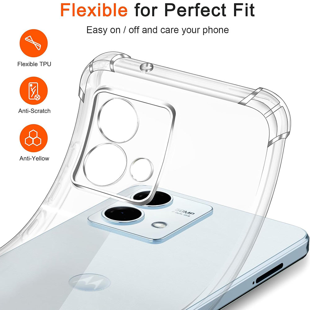 Hülle für Motorola Moto G84, Techsuit, stoßfest klar, transparent
