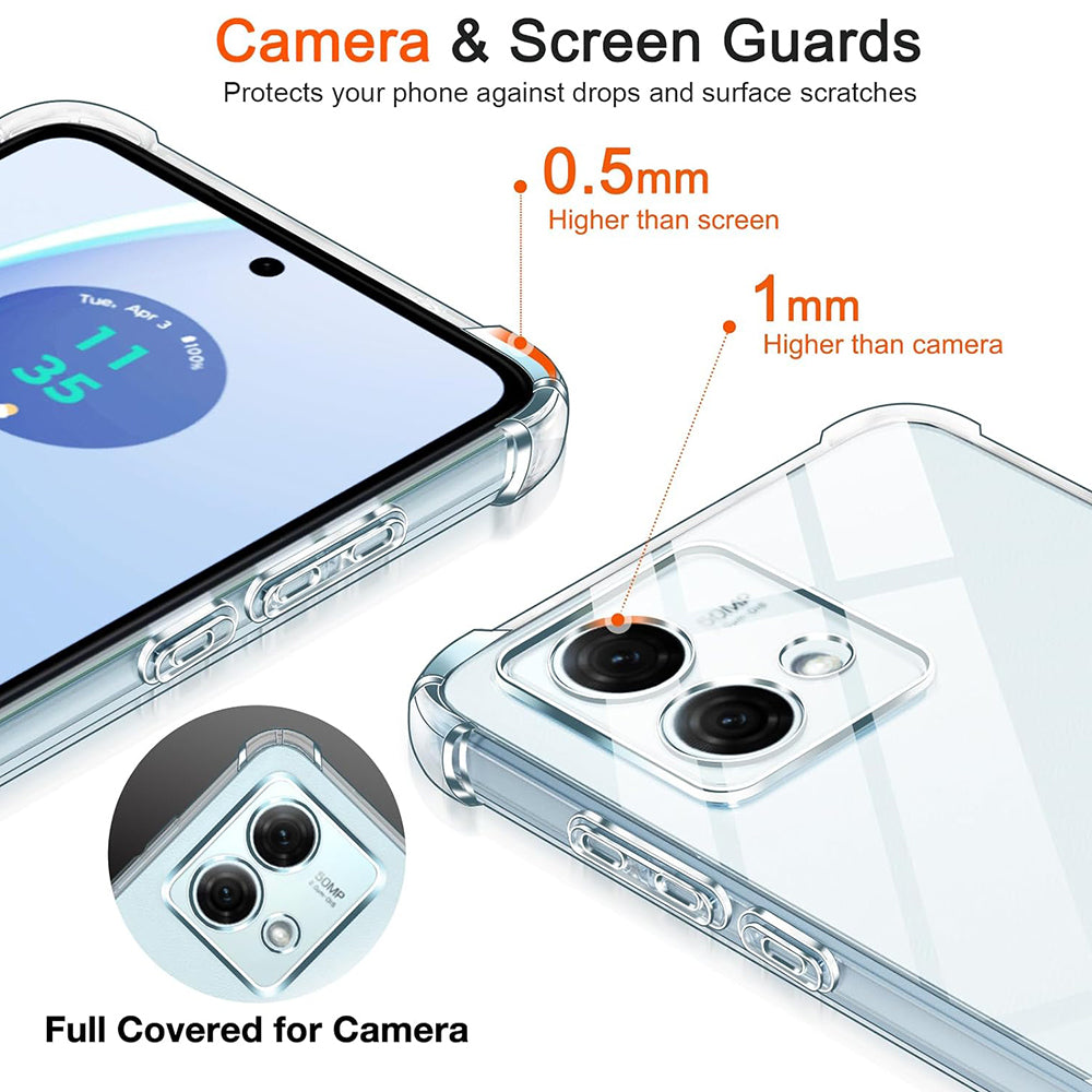 Hülle für Motorola Moto G84, Techsuit, stoßfest klar, transparent