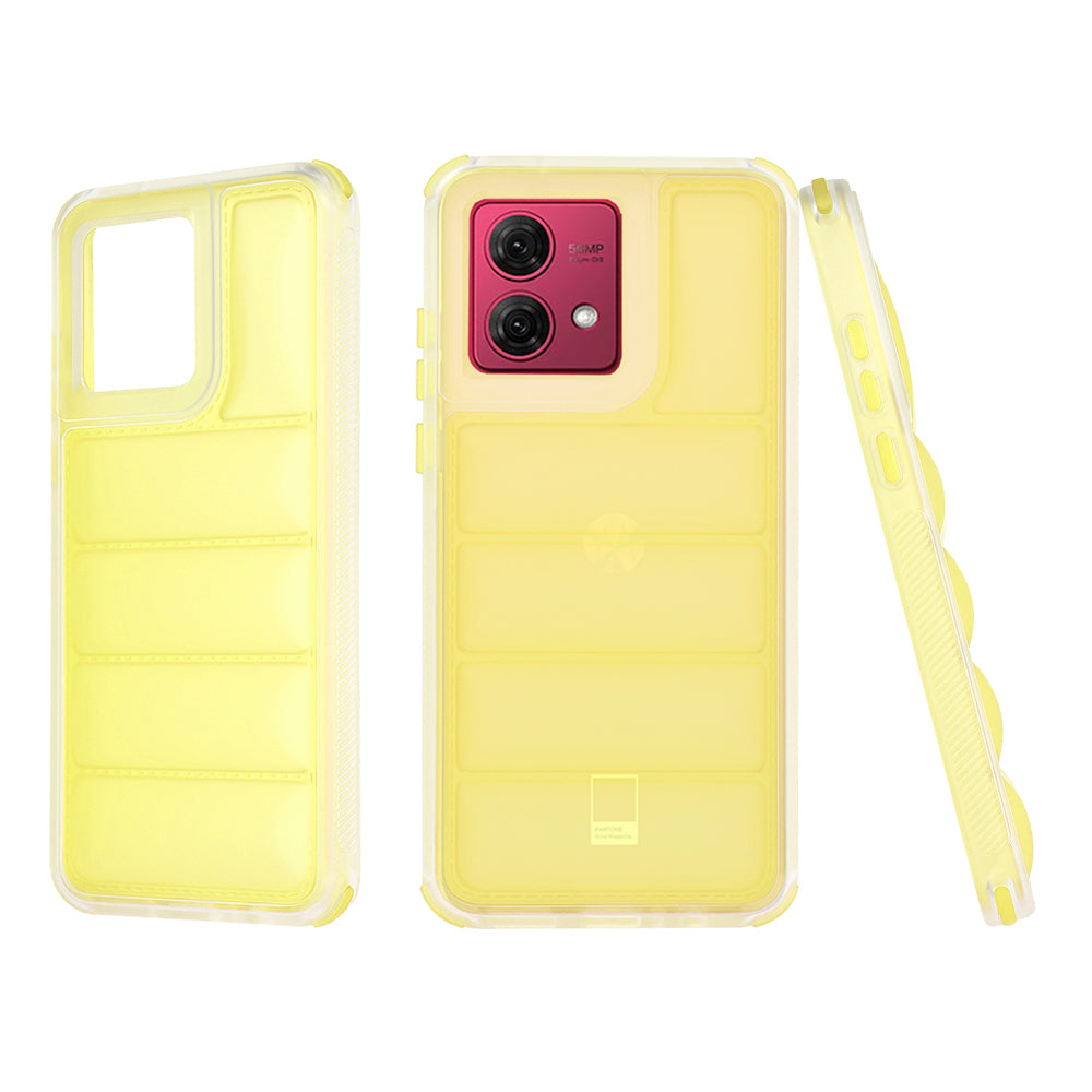 Hülle für Motorola Moto G84, Techsuit, Wave Shield, Gelb