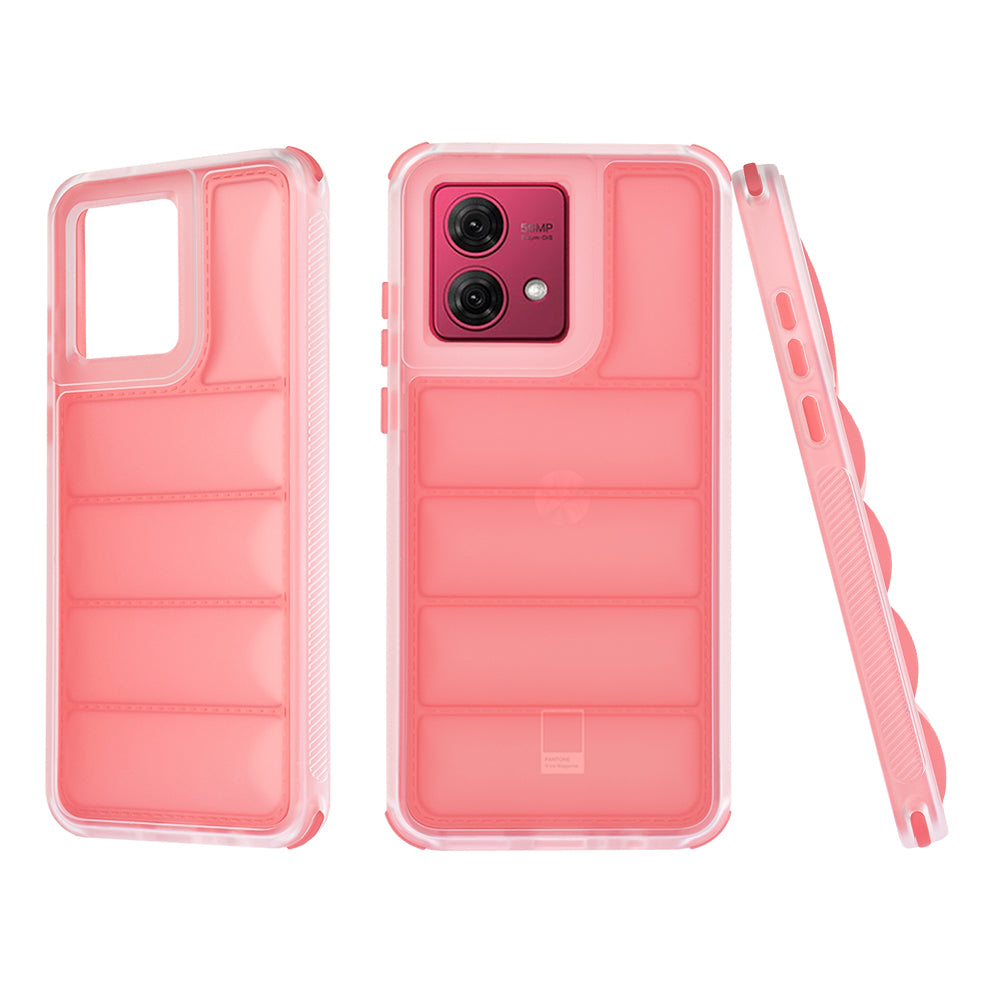 Hülle für Motorola Moto G84, Techsuit, Wave Shield, Rot