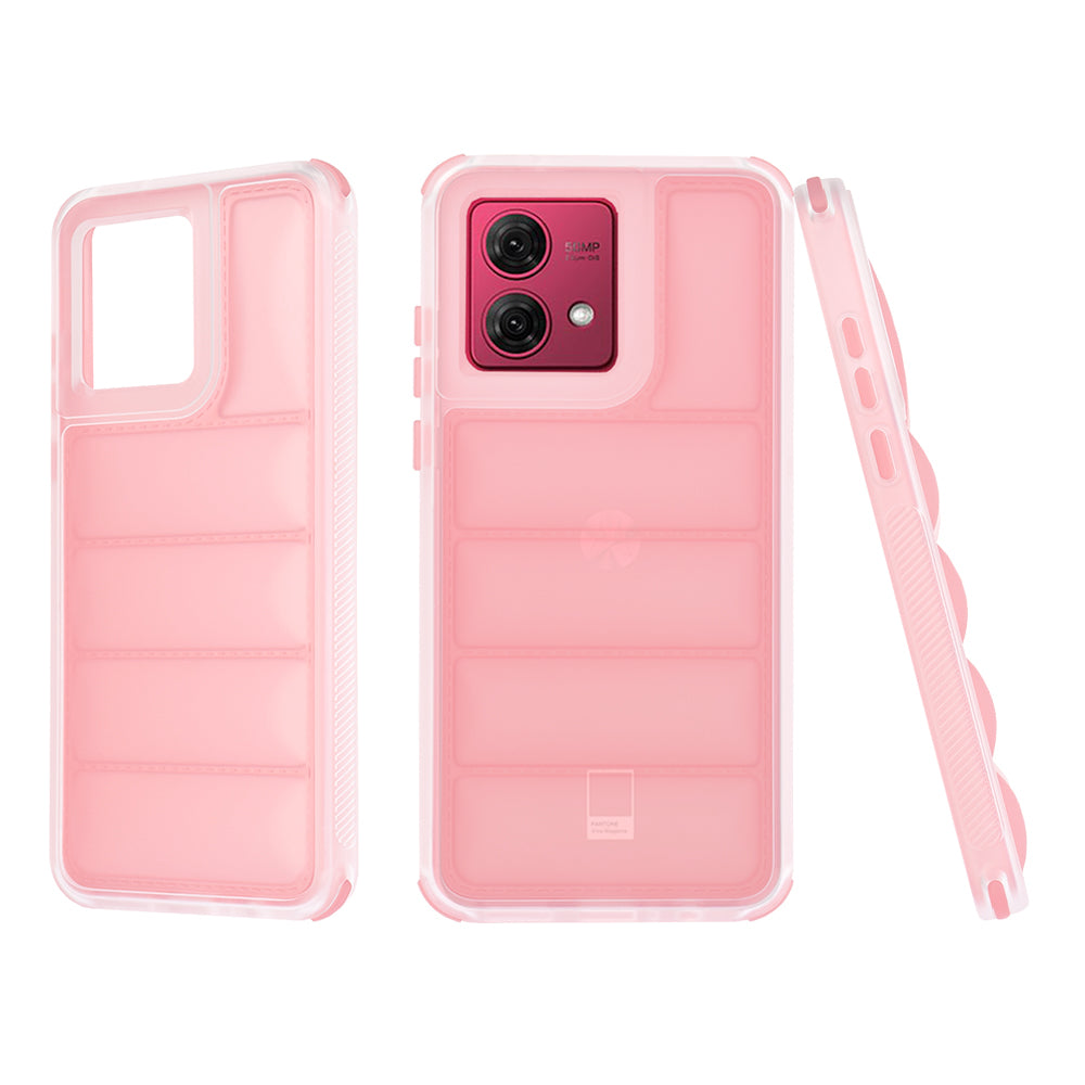 Case for Motorola Moto G84, Techsuit, Wave Shield, Pink