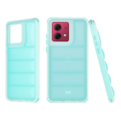 Hülle für Motorola Moto G84, Techsuit, Wave Shield, Türkis