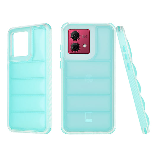 Hülle für Motorola Moto G84, Techsuit, Wave Shield, Türkis