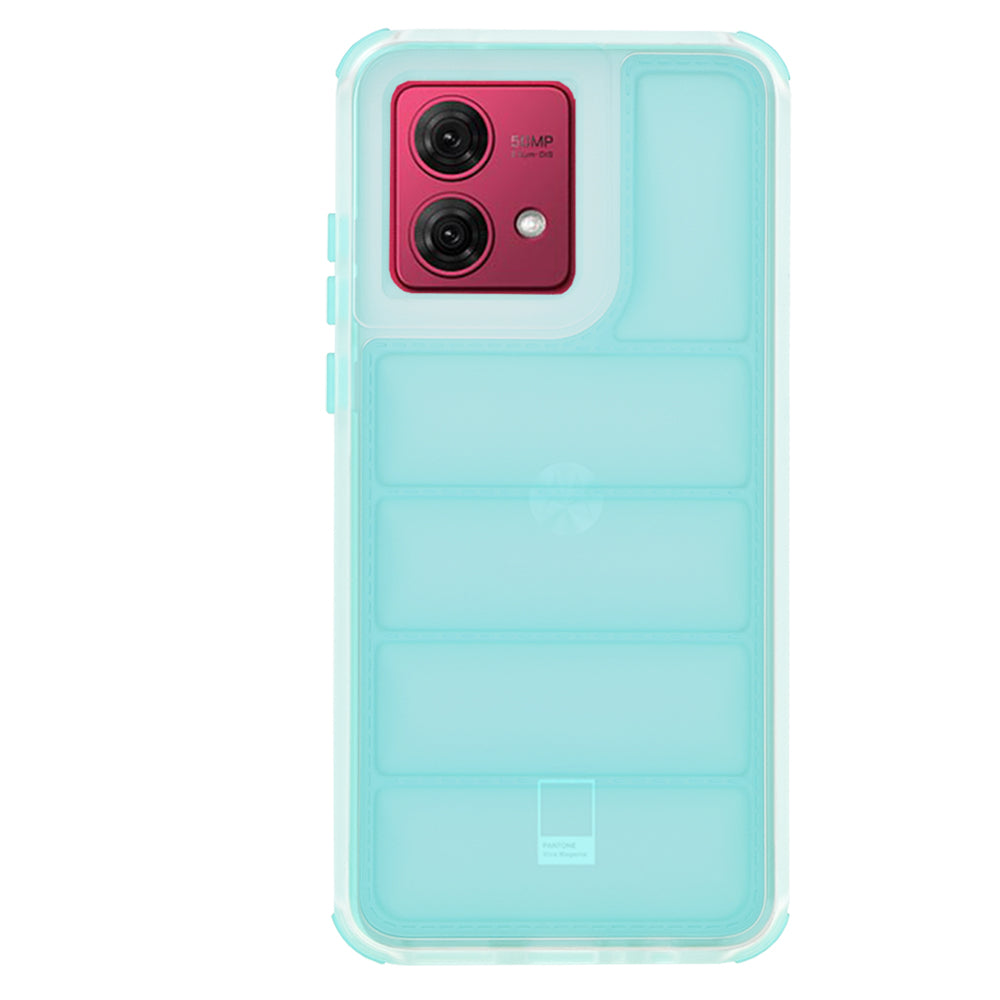 Hülle für Motorola Moto G84, Techsuit, Wave Shield, Türkis