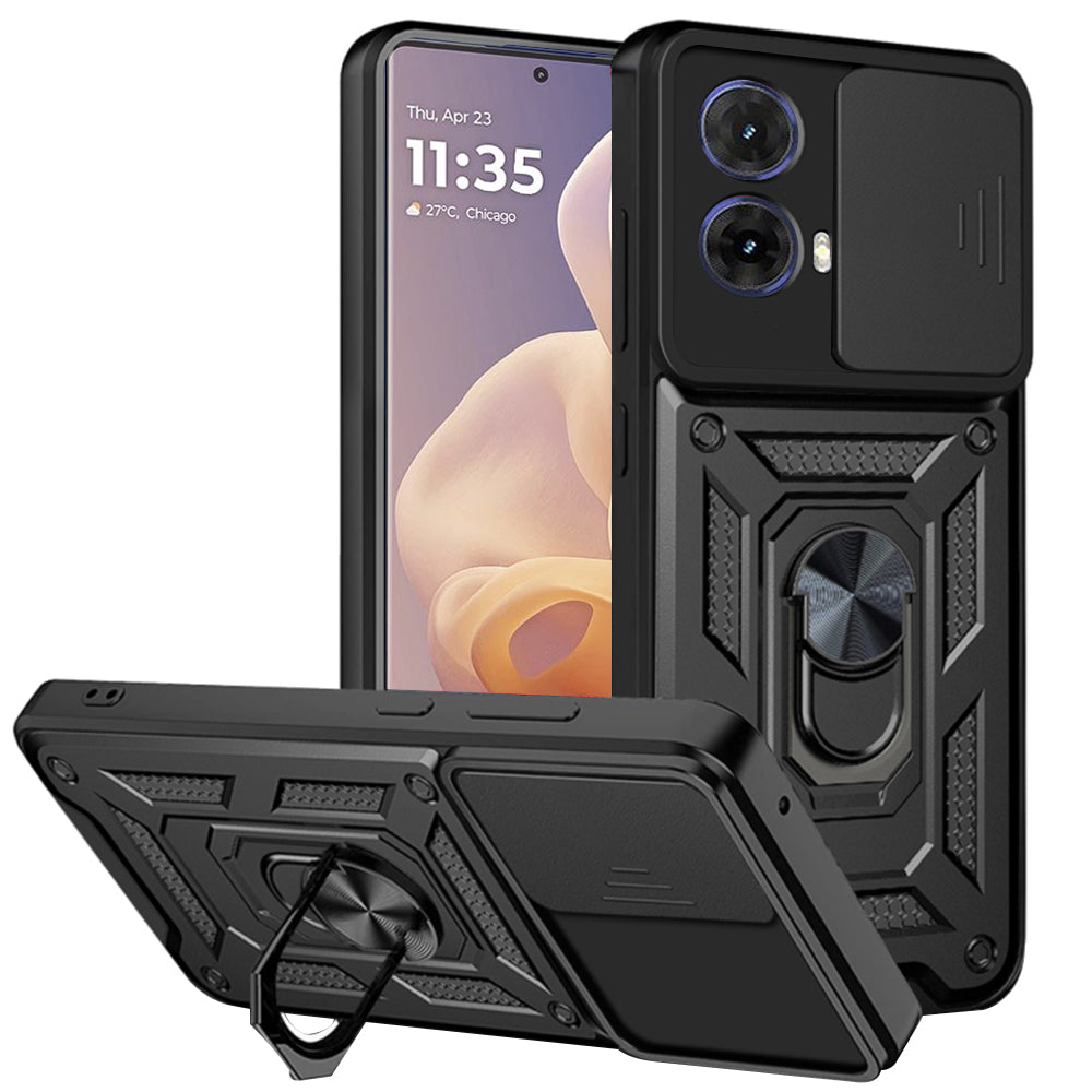 Hülle für Motorola Moto G85, Techsuit, CamShield, Schwarz