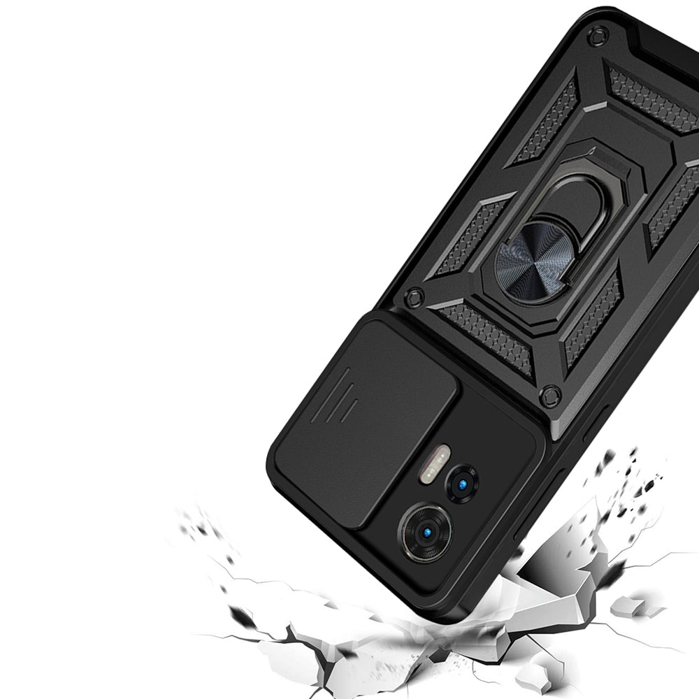 Hülle für Motorola Moto G85, Techsuit, CamShield, Schwarz