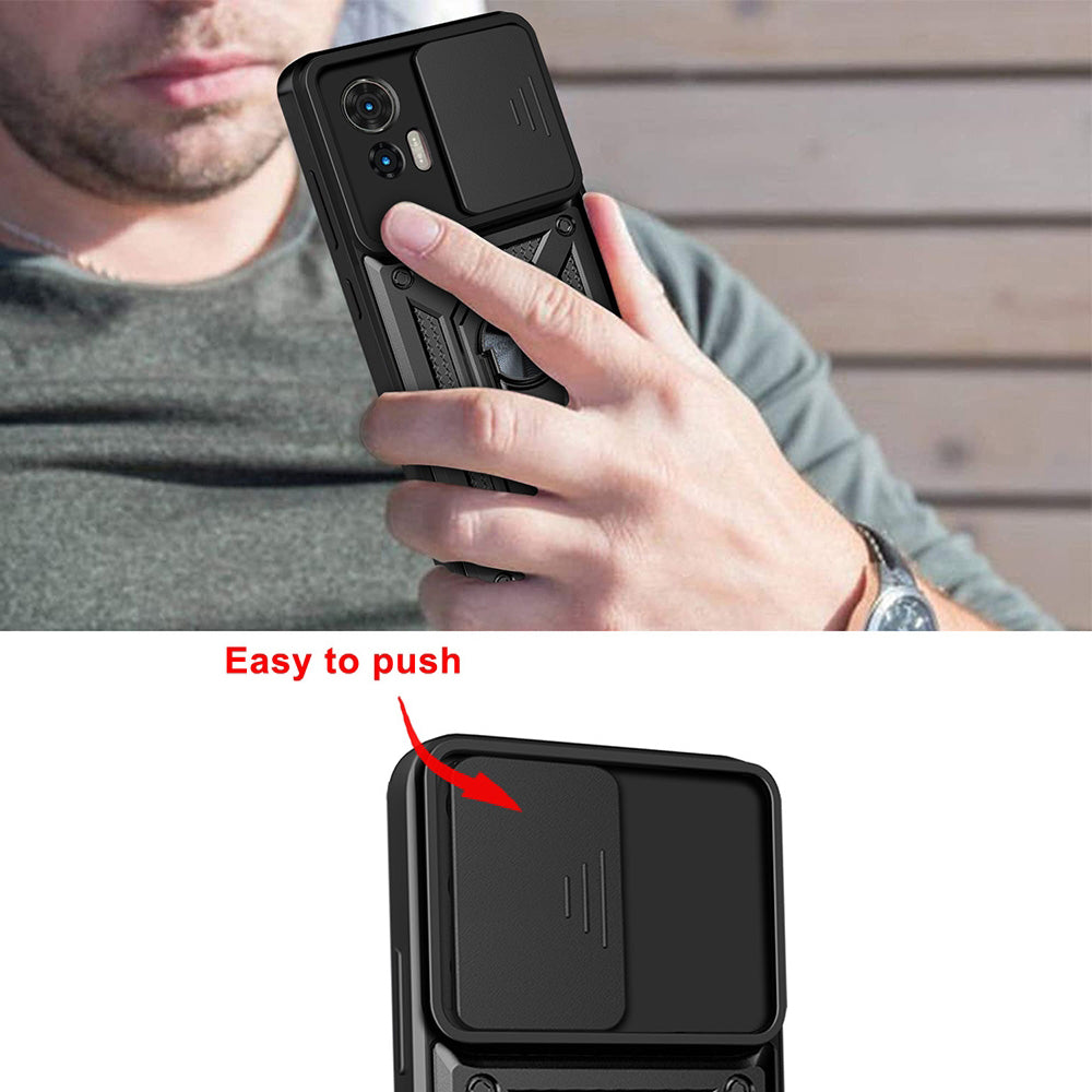 Hülle für Motorola Moto G85, Techsuit, CamShield, Schwarz