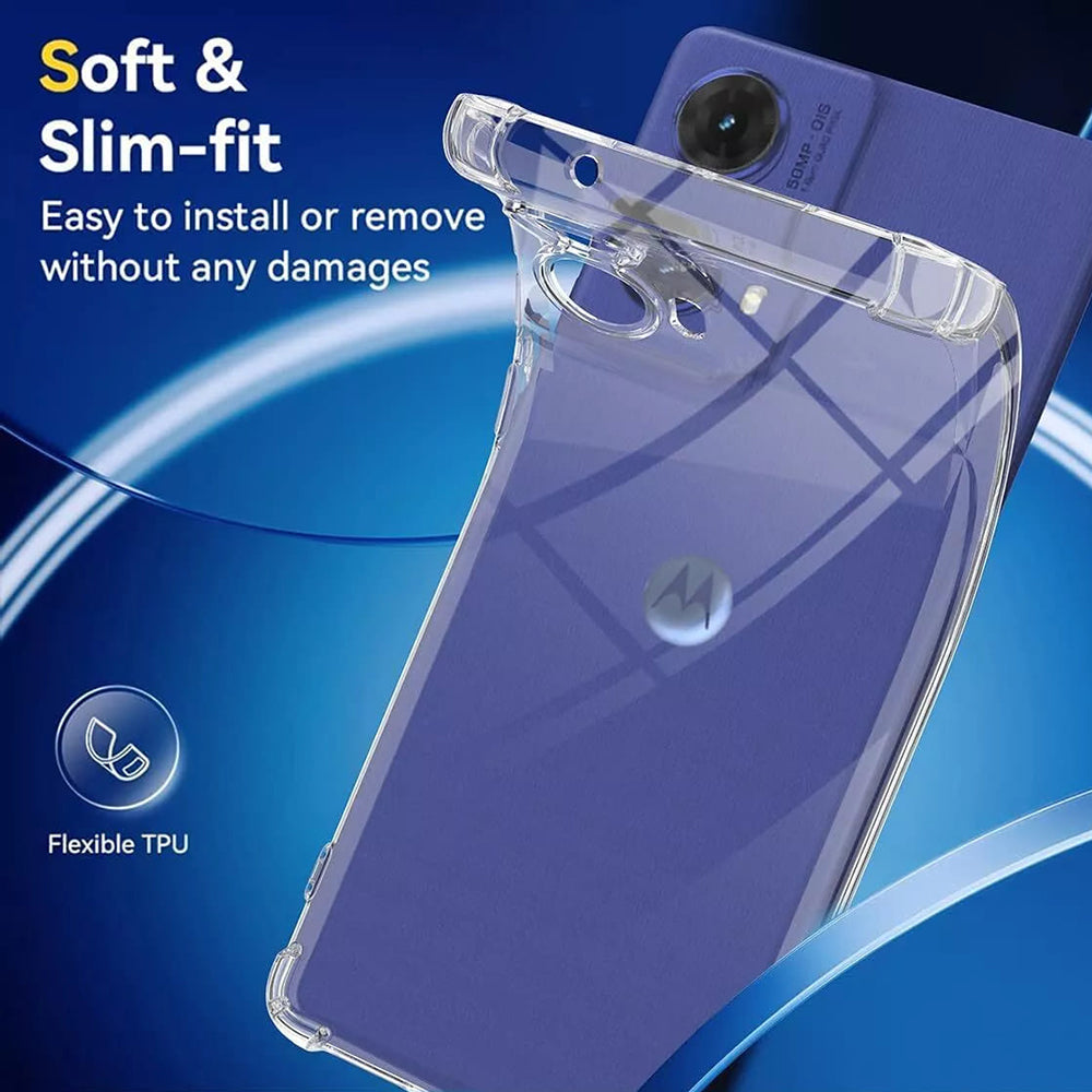 Hülle für Motorola Moto G85, Techsuit, stoßfest klar, transparent