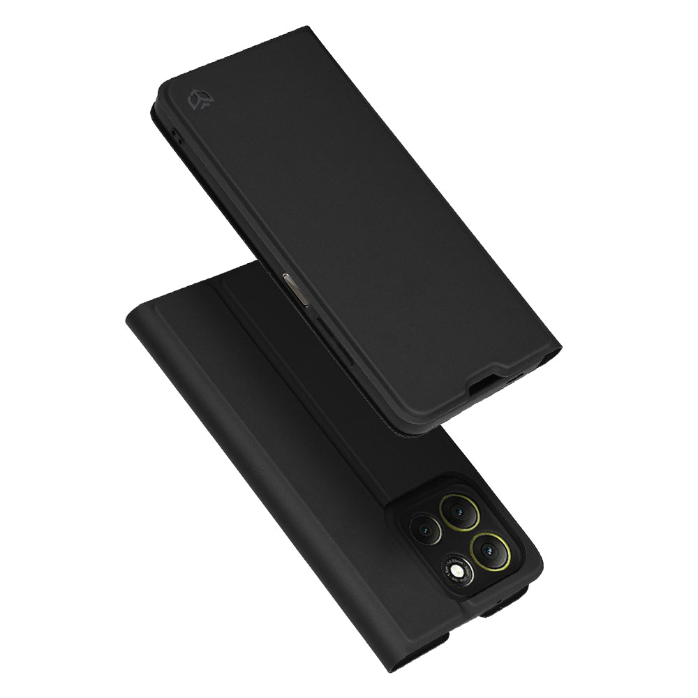 Hülle für Motorola Moto G86, Techsuit, Magskin Book, Schwarz