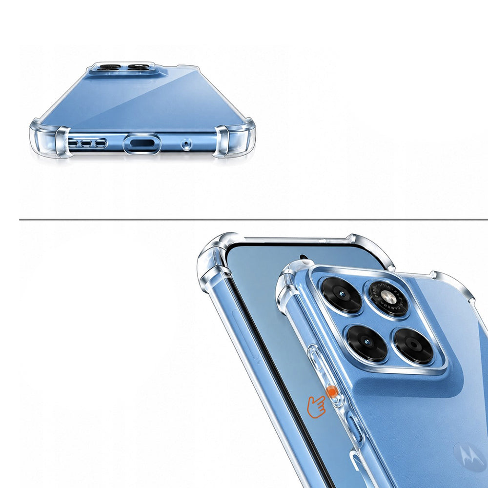 Hülle für Motorola Moto G87 / G77 / G67, Techsuit, stoßfest klar, transparent