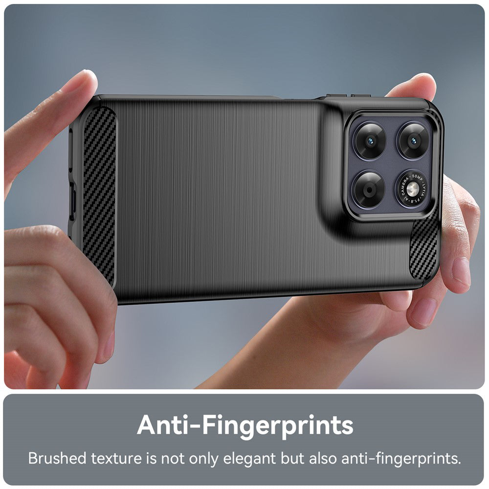 Hülle für Motorola Moto G87, Techsuit, Carbon, Schwarz