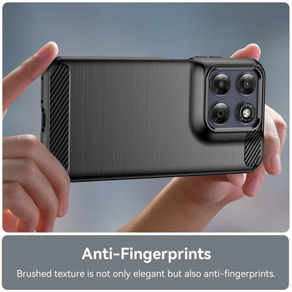 Hülle für Motorola Moto G87, Techsuit, Carbon, Schwarz