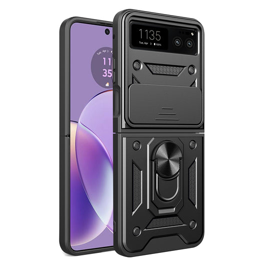 Hülle für Motorola Razr 40, Techsuit, CamShield, Schwarz