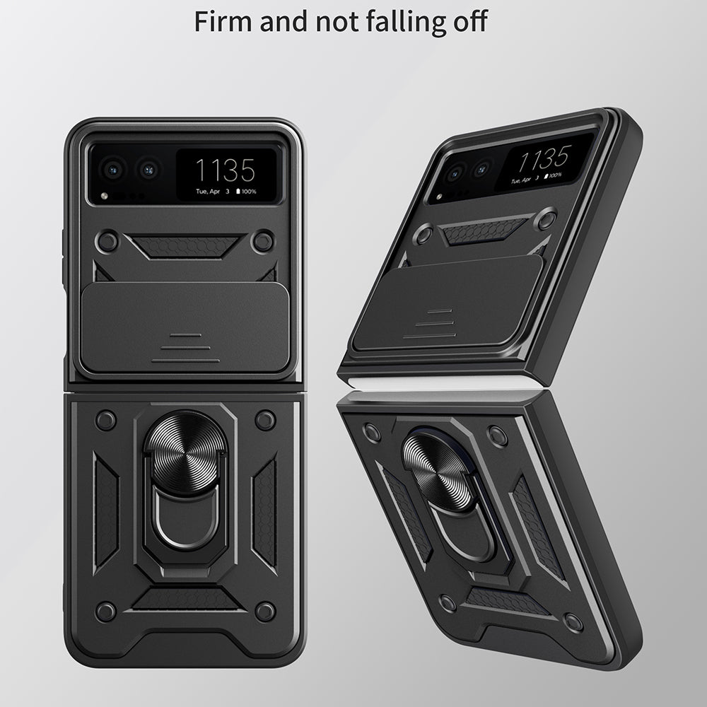 Hülle für Motorola Razr 40, Techsuit, CamShield, Schwarz