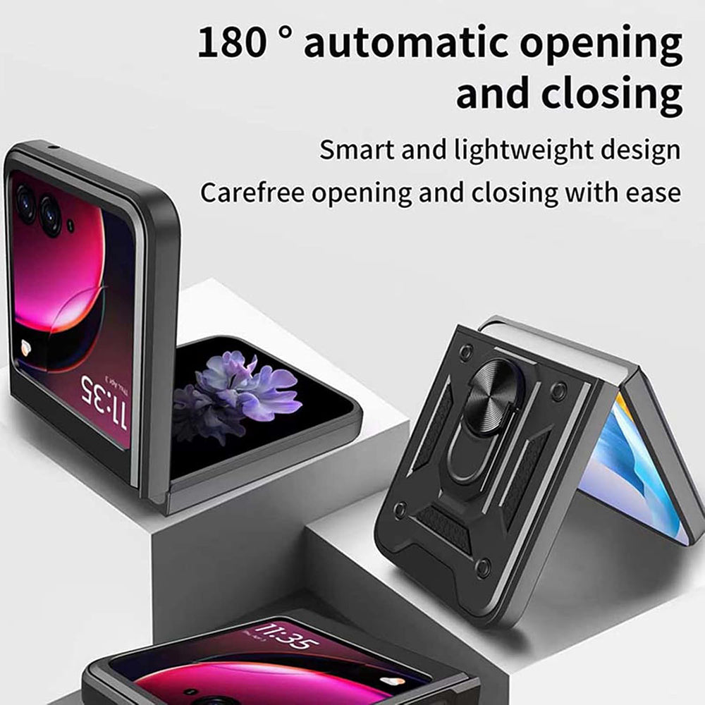 Case for Motorola Razr 60 / Razr 50, Techsuit, CamShield, Black