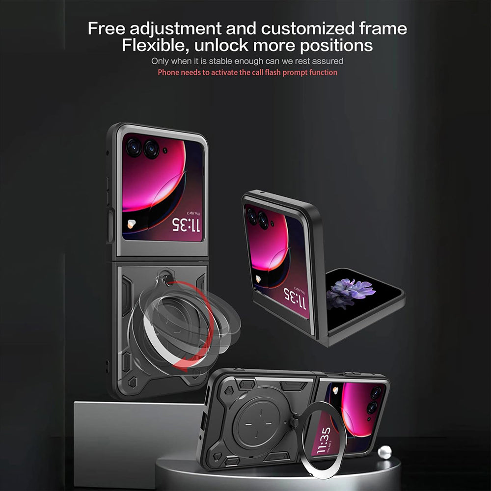 Hülle für Motorola Razr 60 Ultra, Techsuit, CamGuard Pro, Schwarz