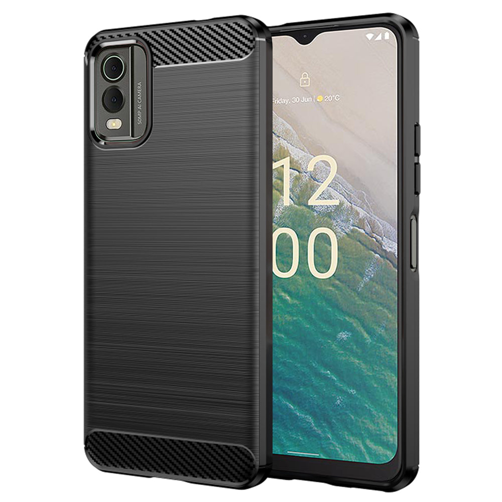 Hülle für Nokia C32, Techsuit, Carbon, Schwarz