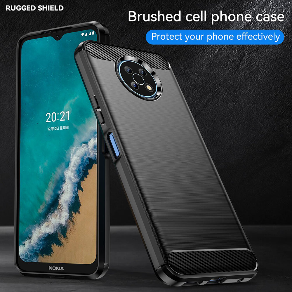 Hülle für Nokia G50, Techsuit, Carbon, Schwarz