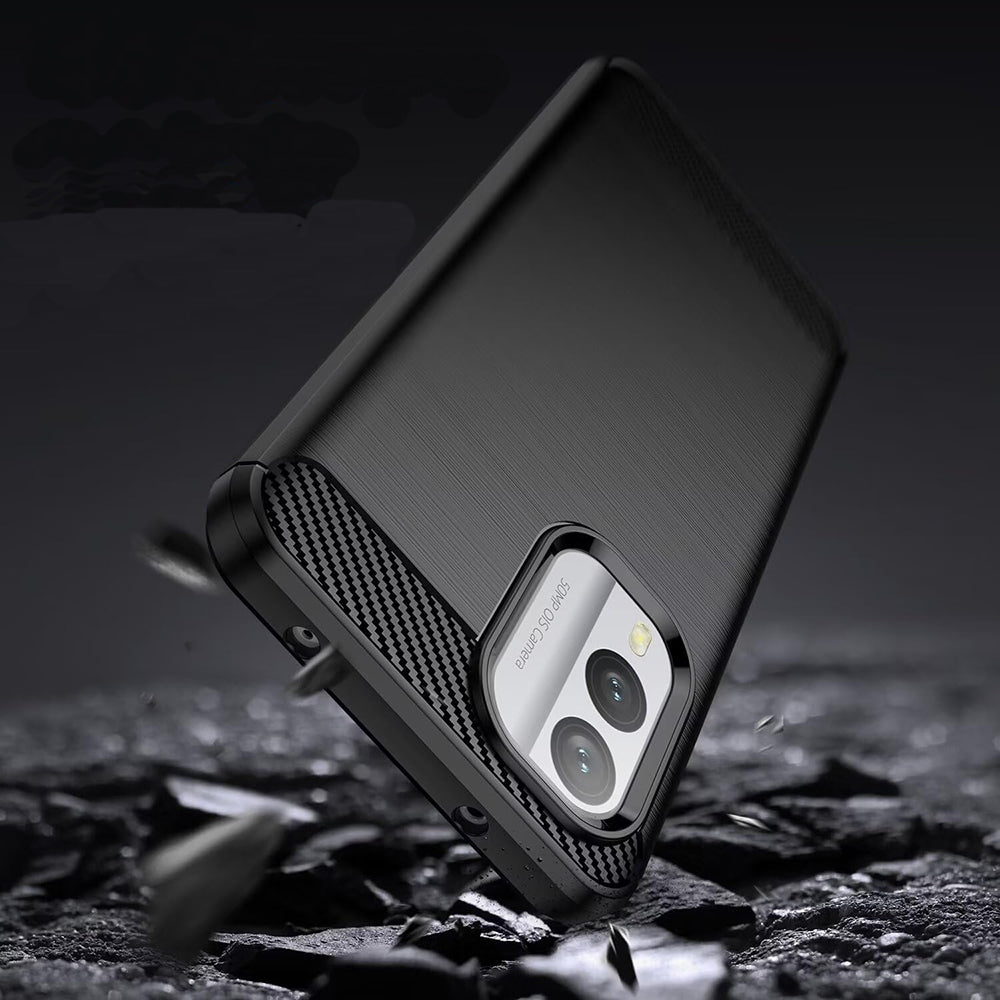 Hülle für Nokia X30, Techsuit, Carbon, Schwarz