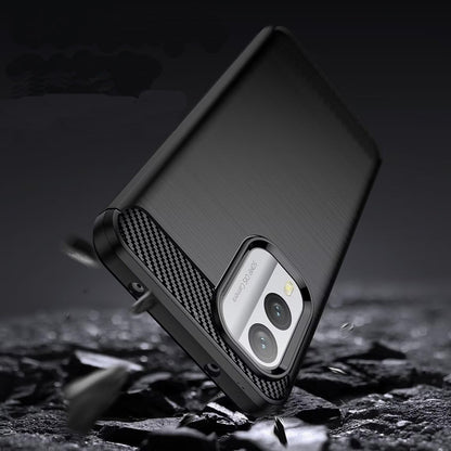 Hülle für Nokia X30, Techsuit, Carbon, Schwarz