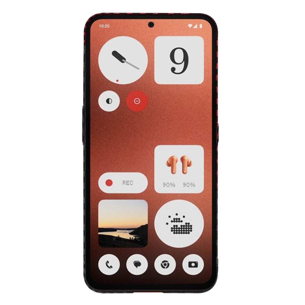 Hülle für Nothing CMF Phone 1, Techsuit, Carbonite FiberShell, Schwarz Rot