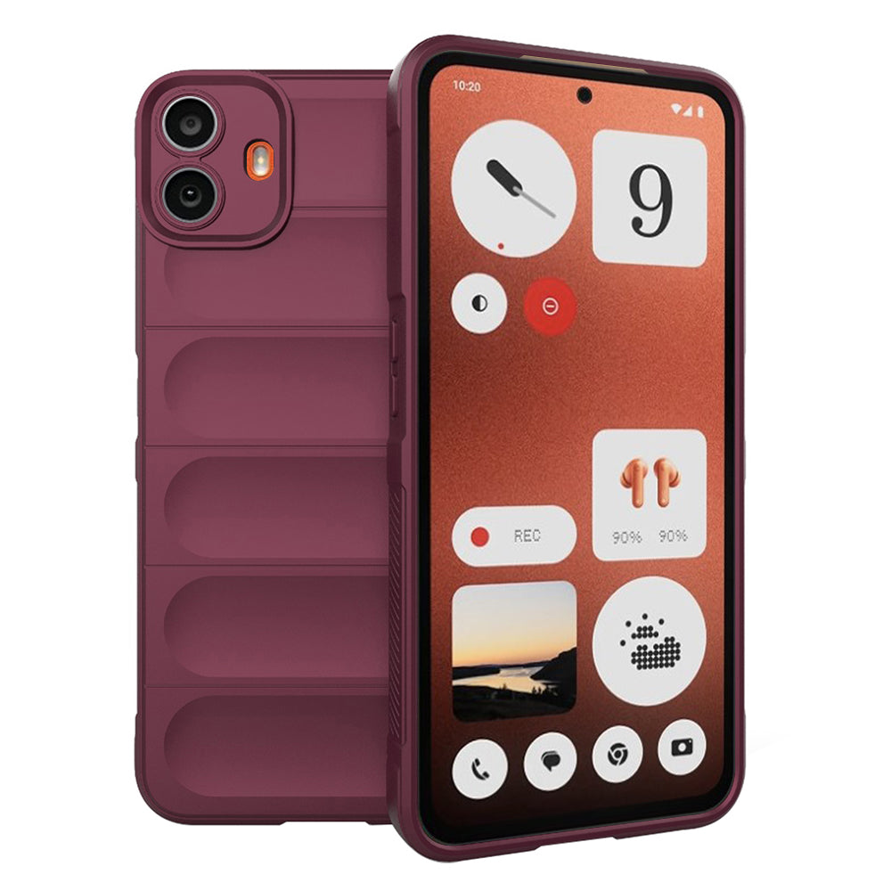 Hülle für Nothing CMF Phone 1, Techsuit, Magic Shield, Weinrot