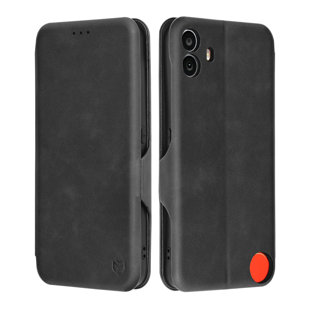 Hülle für Nothing CMF Phone 1, Techsuit, Safe Wallet Plus, Schwarz