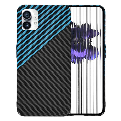 Hülle für Nothing Phone (1), Techsuit, Carbonite FiberShell, Schwarz Blau