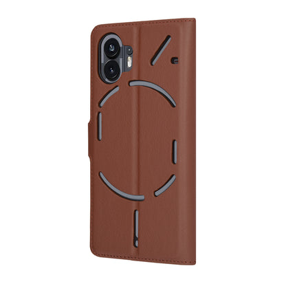Hülle für Nothing Phone (2), Techsuit, Leder-Folio, Braun