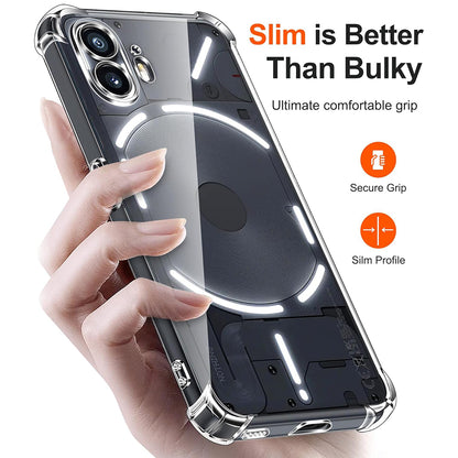 Hülle für Nothing Phone (2), Techsuit, stoßfest klar, transparent